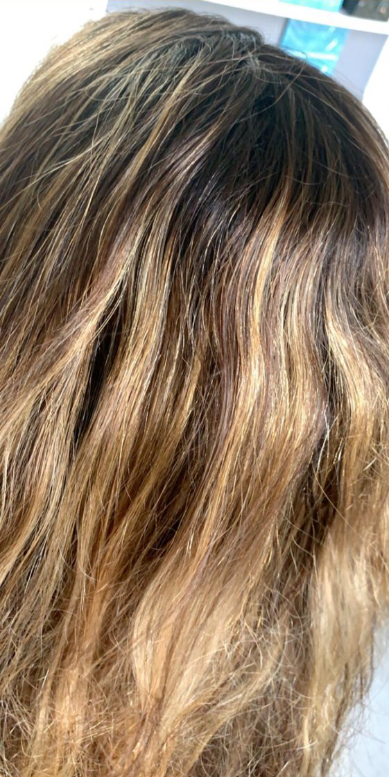 Client hair before foils